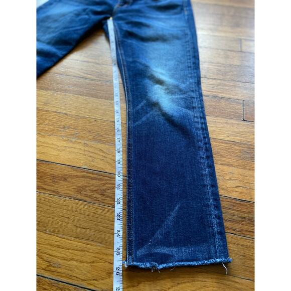 RAG & BONE ‘Jean’ Distressed Cropped Fringe Jeans Women sz 30 - Picture 12 of 14